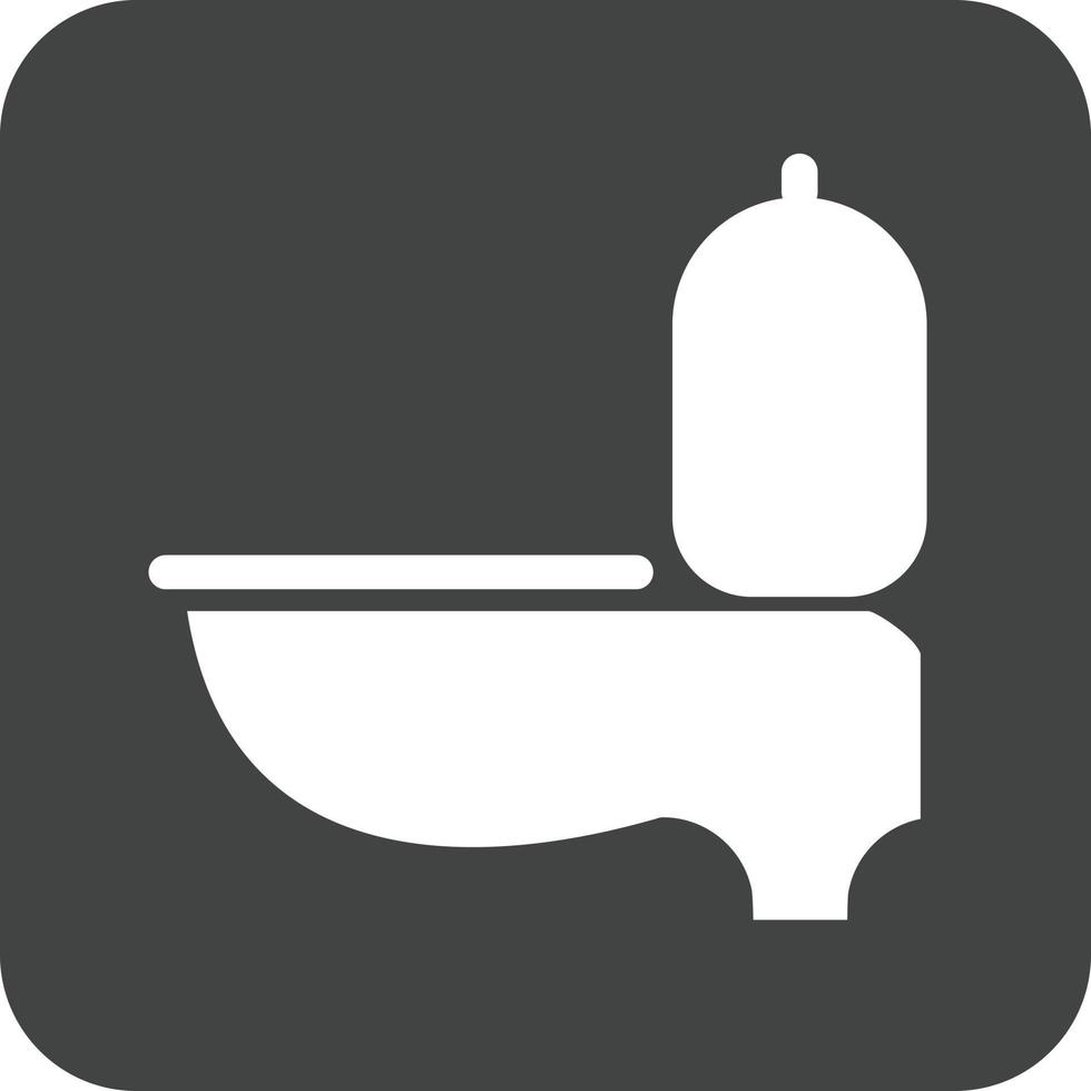 Toilet Seat Glyph Round Background Icon vector