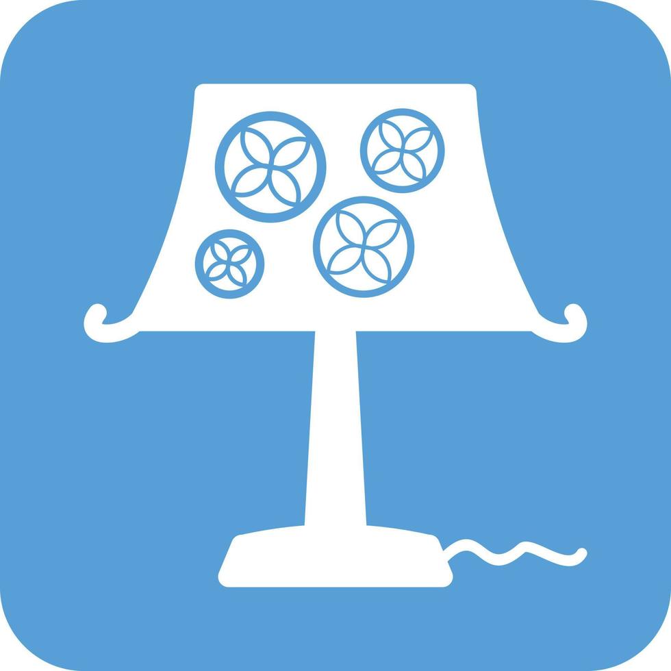 Decoration Lamp Glyph Round Background Icon vector
