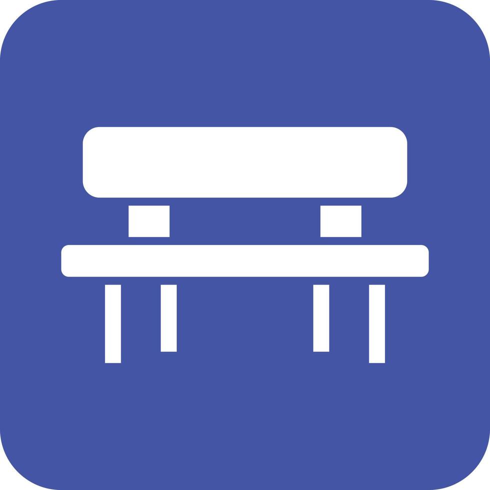 Picnic of Table Glyph Round Background Icon vector