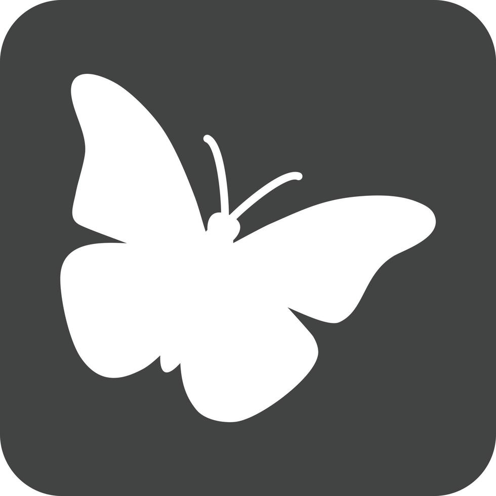 Butterfly Glyph Round Background Icon vector