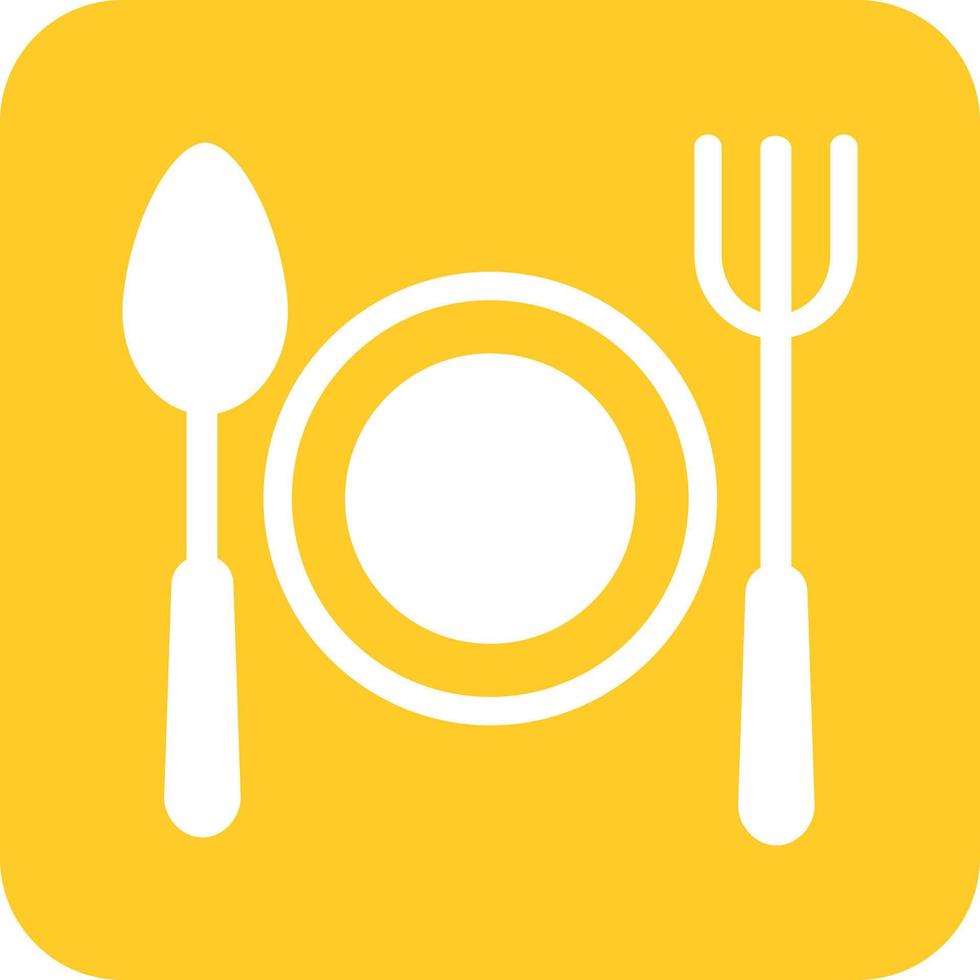 Dinner Glyph Round Background Icon vector