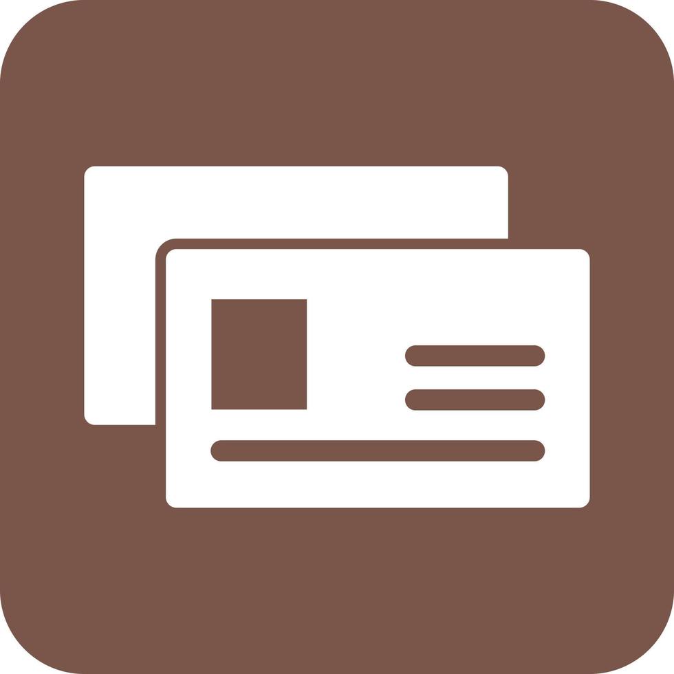 Business Cards Glyph Round Background Icon vector