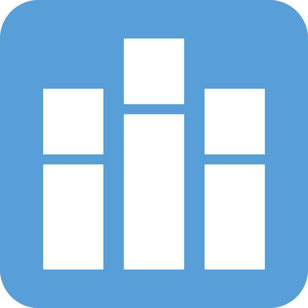 Vertical Bars Glyph Round Background Icon vector