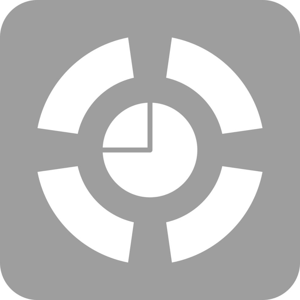 Predictive Analytics Glyph Round Background Icon vector