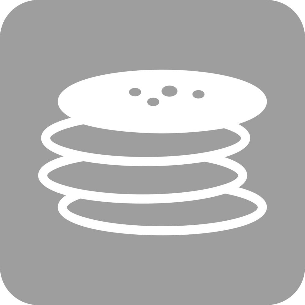 Pancakes Glyph Round Background Icon vector