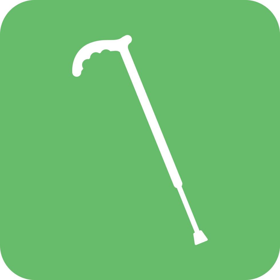 Walking Stick Glyph Round Background Icon vector