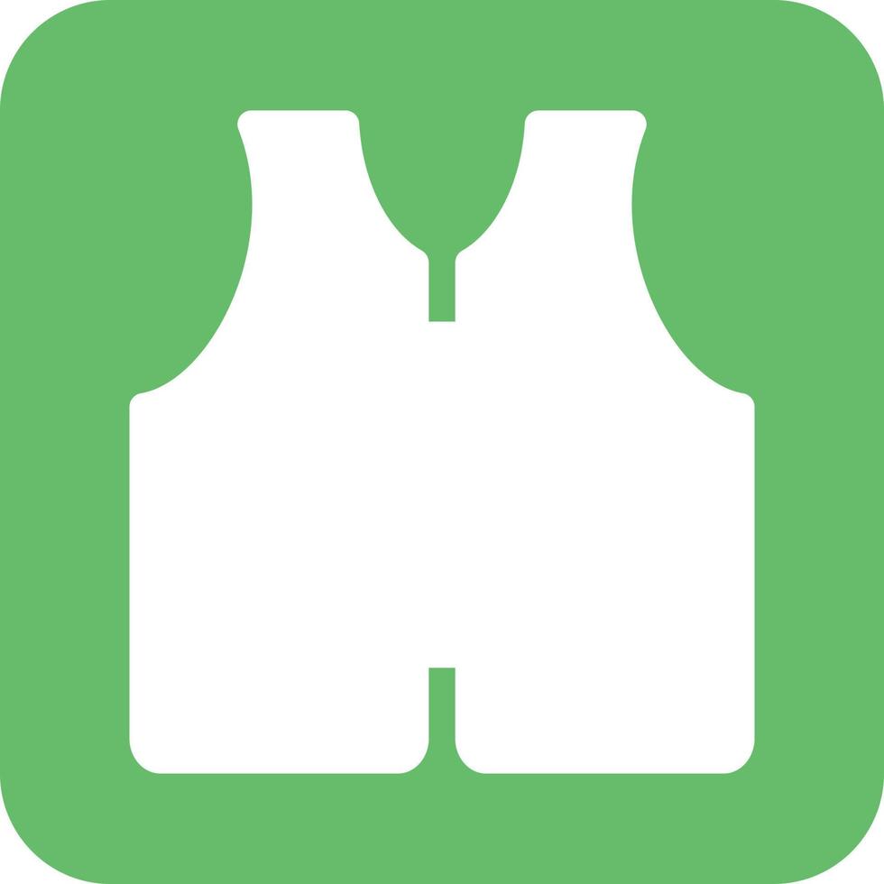 Life Jacket Glyph Round Background Icon vector