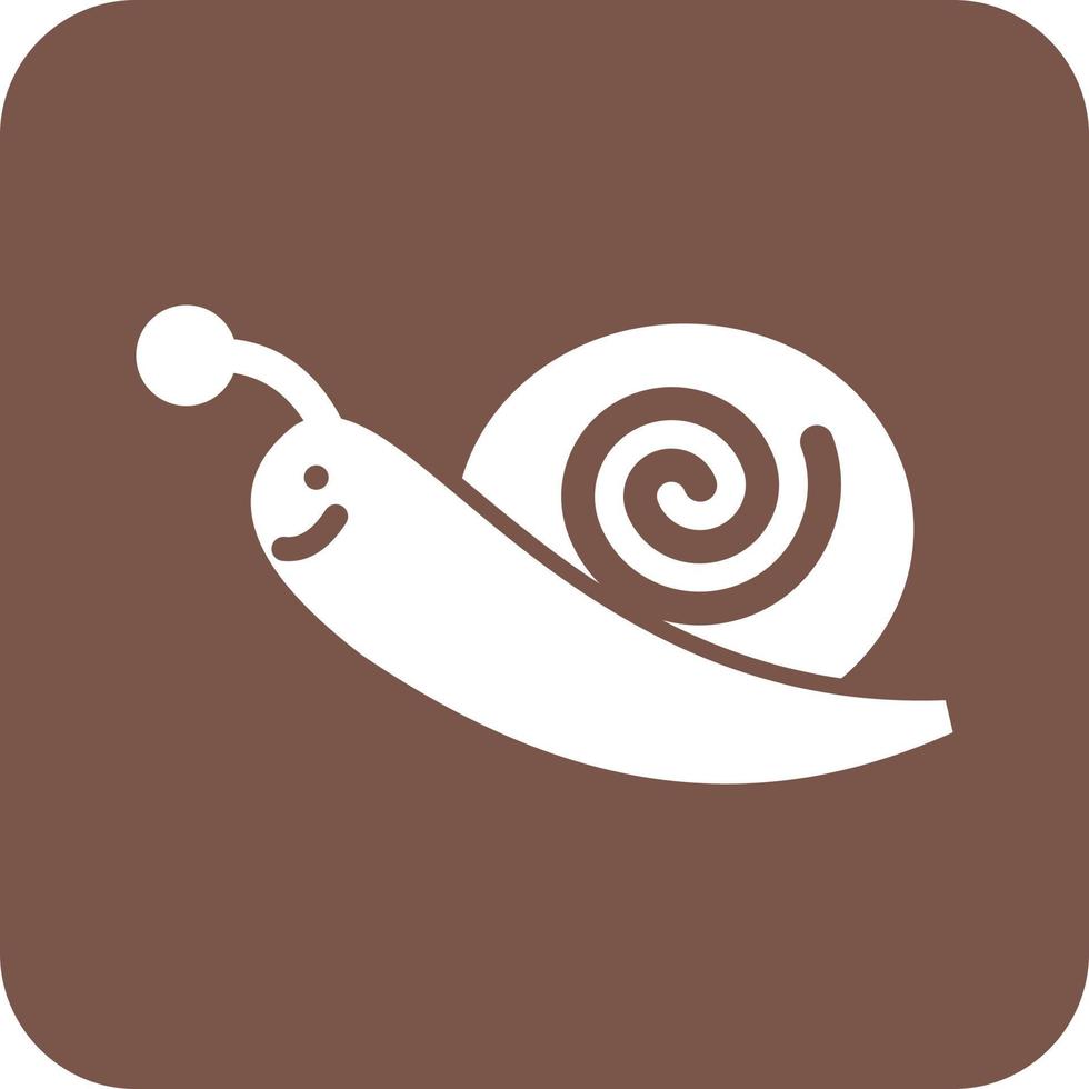 Snail Glyph Round Background Icon vector