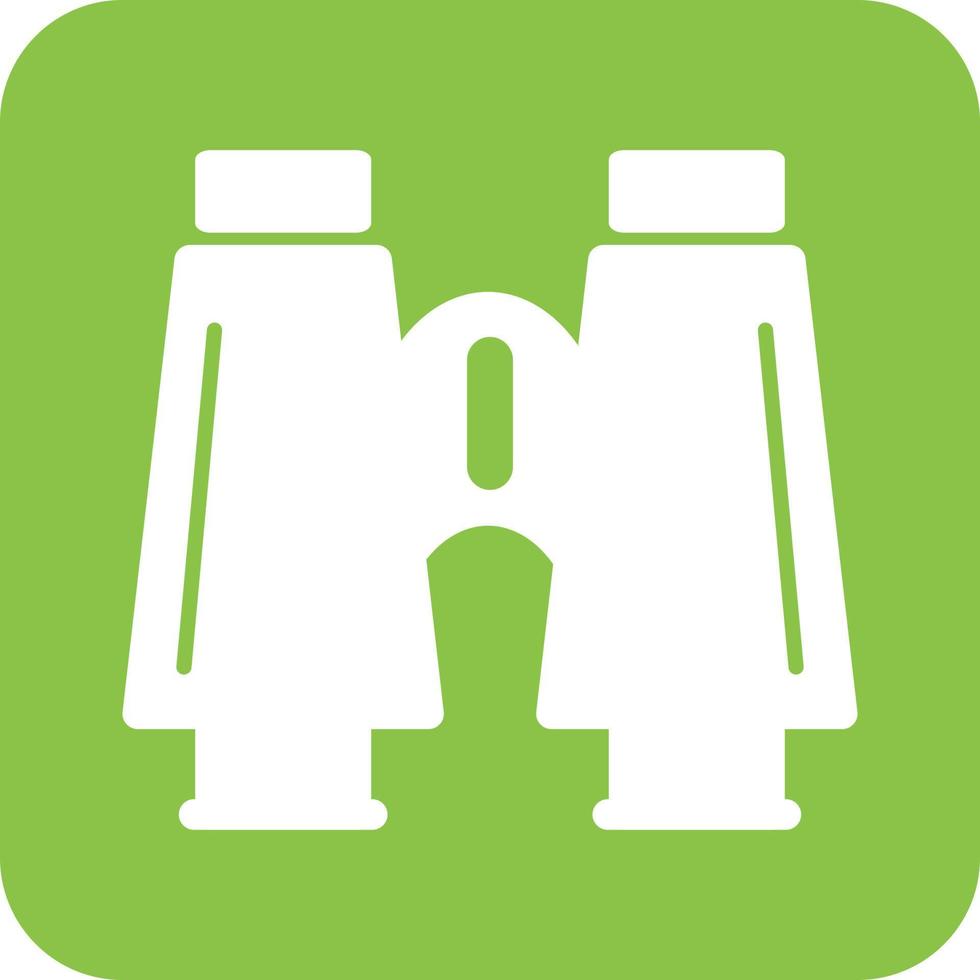 Binoculars Glyph Round Background Icon vector