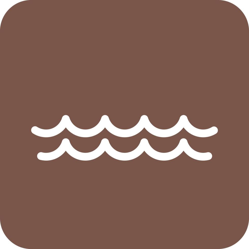 Water II Glyph Round Background Icon vector