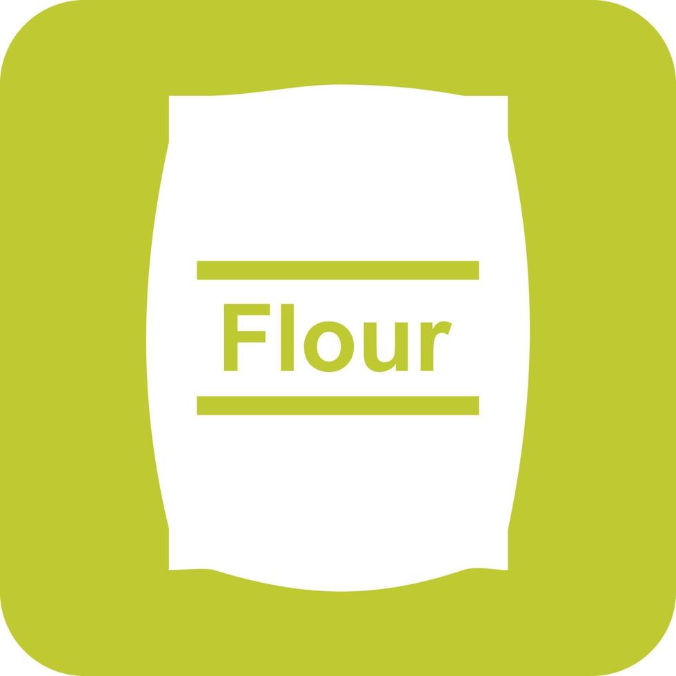 Flour bag Glyph Round Background Icon vector