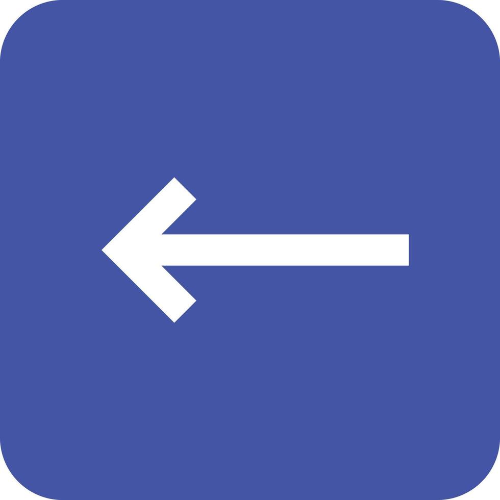 Left Arrow Glyph Round Background Icon vector