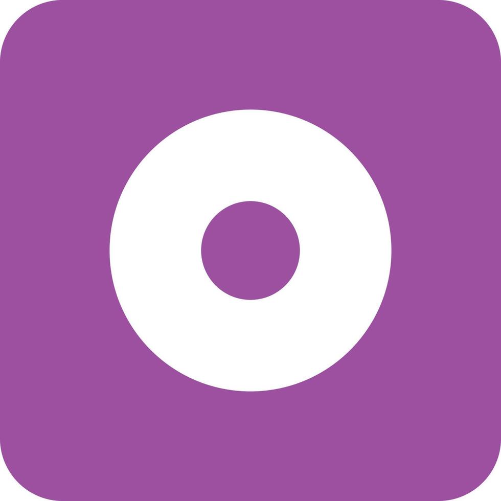 Record Glyph Round Background Icon vector