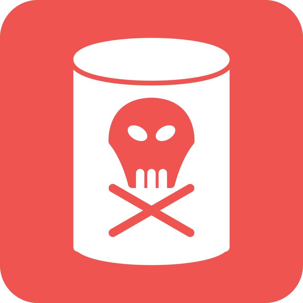 Dangerous Chemical Glyph Round Background Icon vector