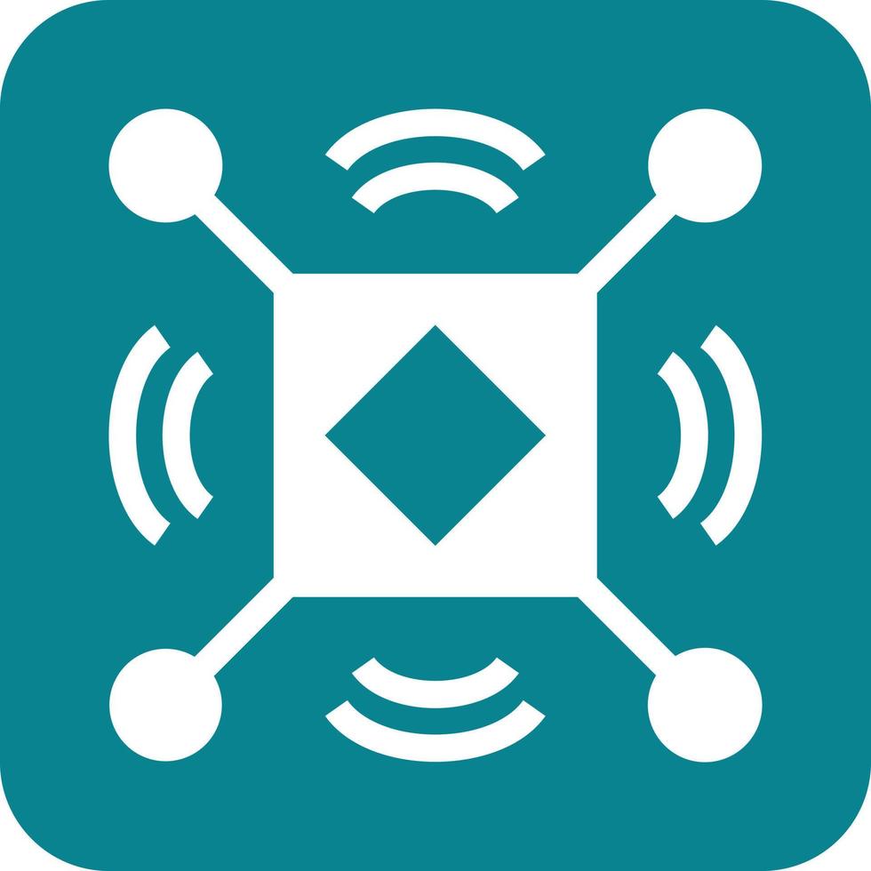 Sensors Glyph Round Background Icon vector
