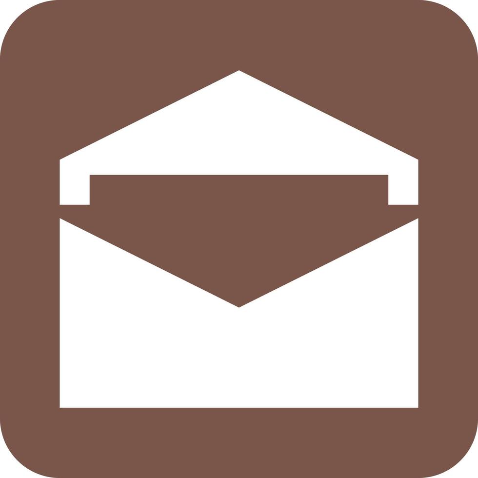 Open Envelope II Glyph Round Background Icon vector