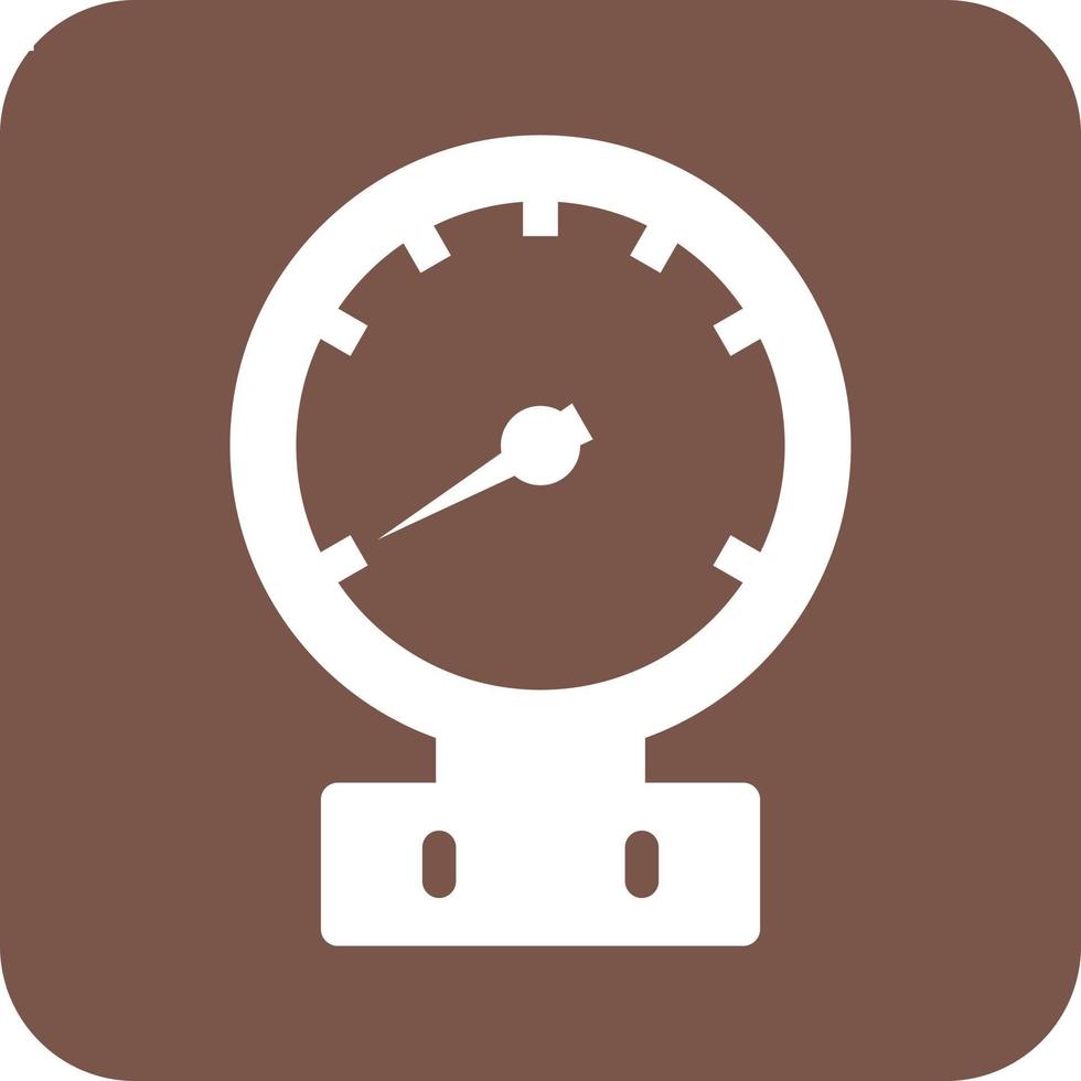 Pressure Gauge Glyph Round Background Icon vector