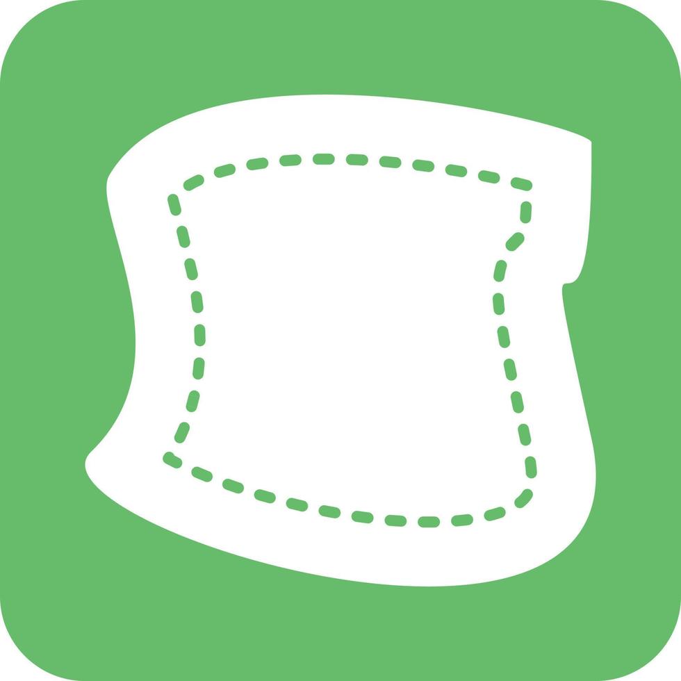 Patch Glyph Round Background Icon vector
