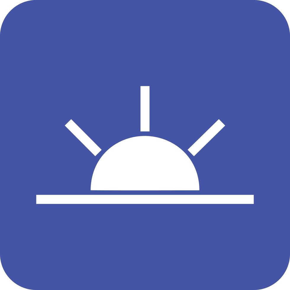 Sunrise Glyph Round Background Icon vector