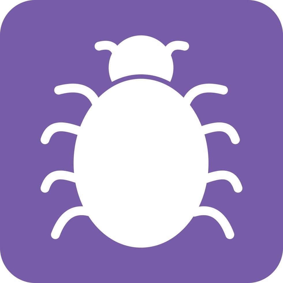 Bug Fixing Glyph Round Background Icon vector