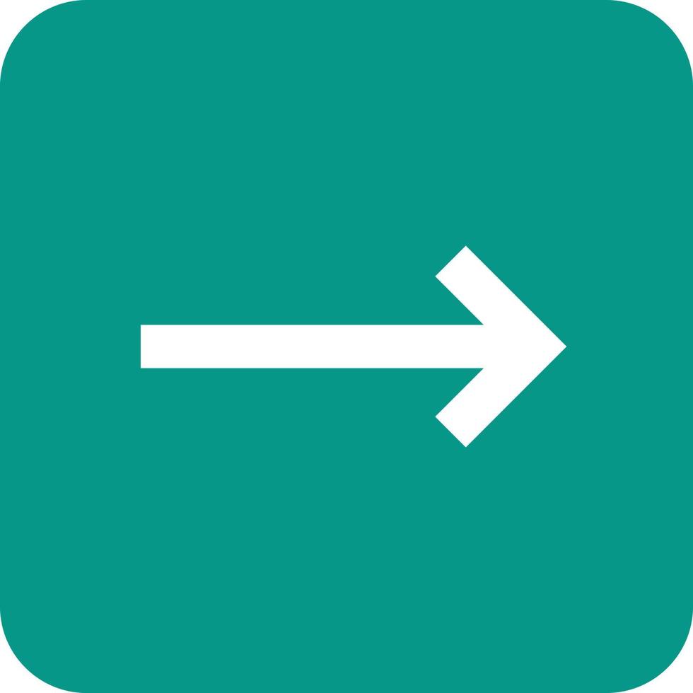 Right Arrow Glyph Round Background Icon vector