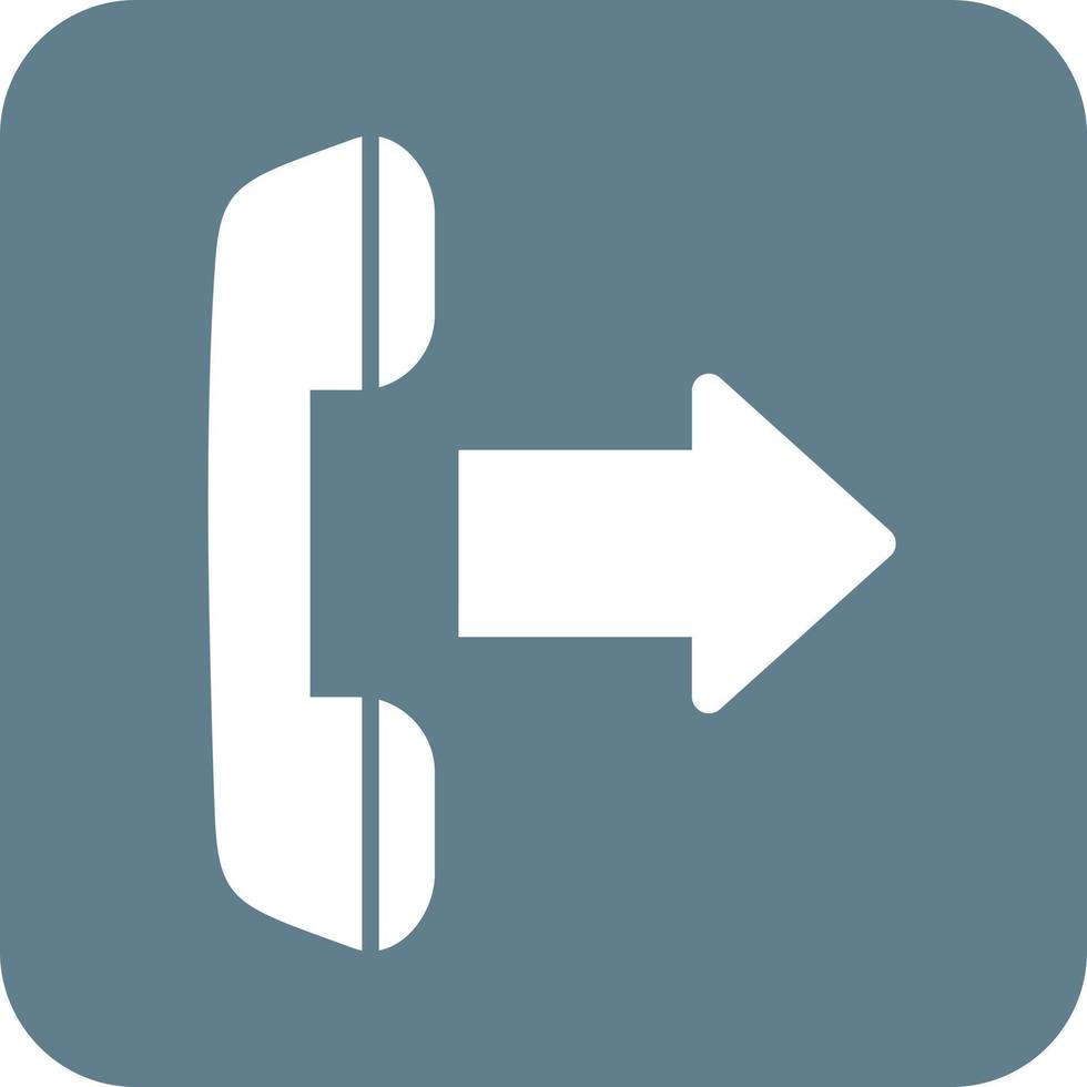 Outgoing Call Glyph Round Background Icon vector