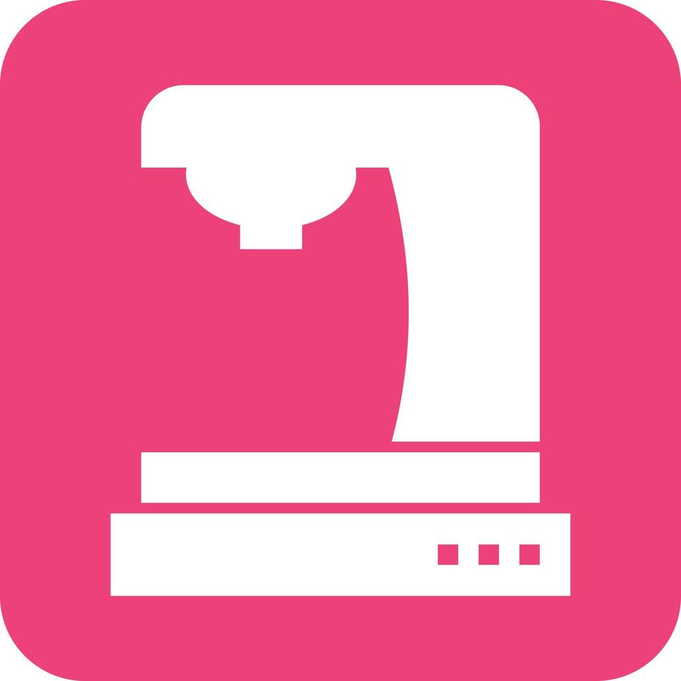 Coffee Machine I Glyph Round Background Icon vector