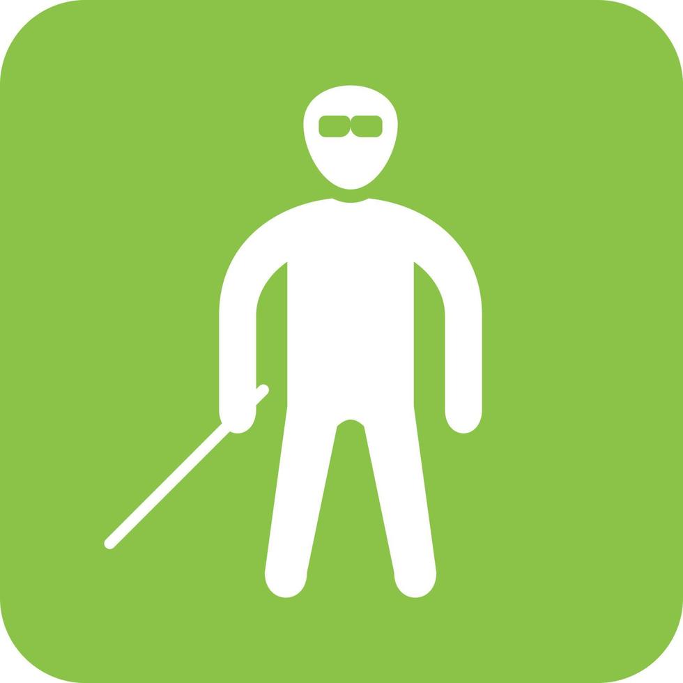 Bad Glyph Round Background Icon vector