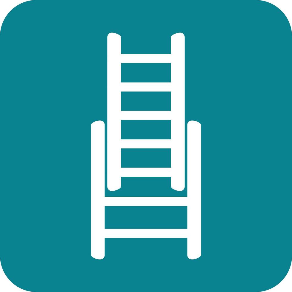 Ladders Glyph Round Background Icon vector