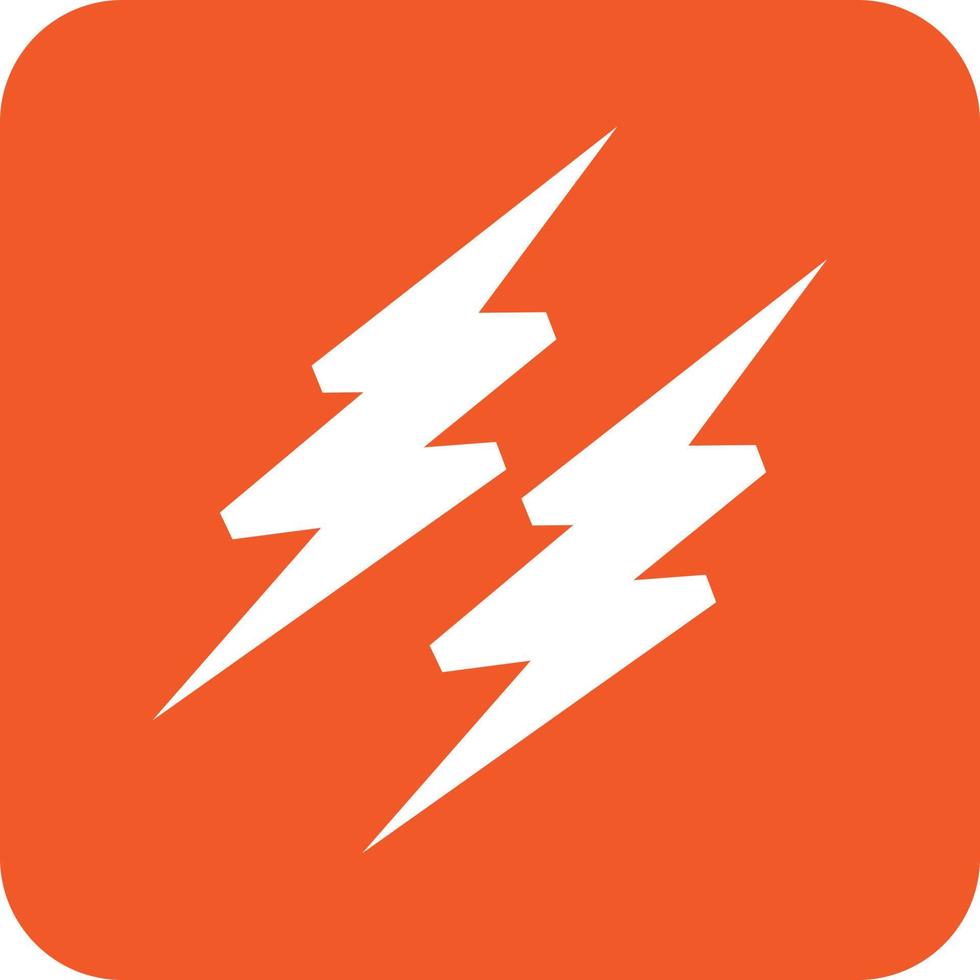 Lightening II Glyph Round Background Icon vector