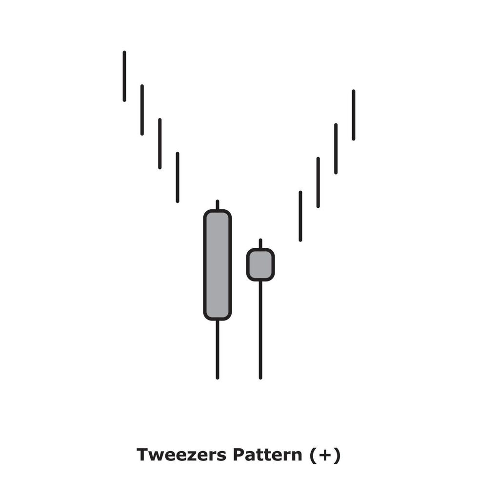 Tweezers Pattern - White and Black - Round vector