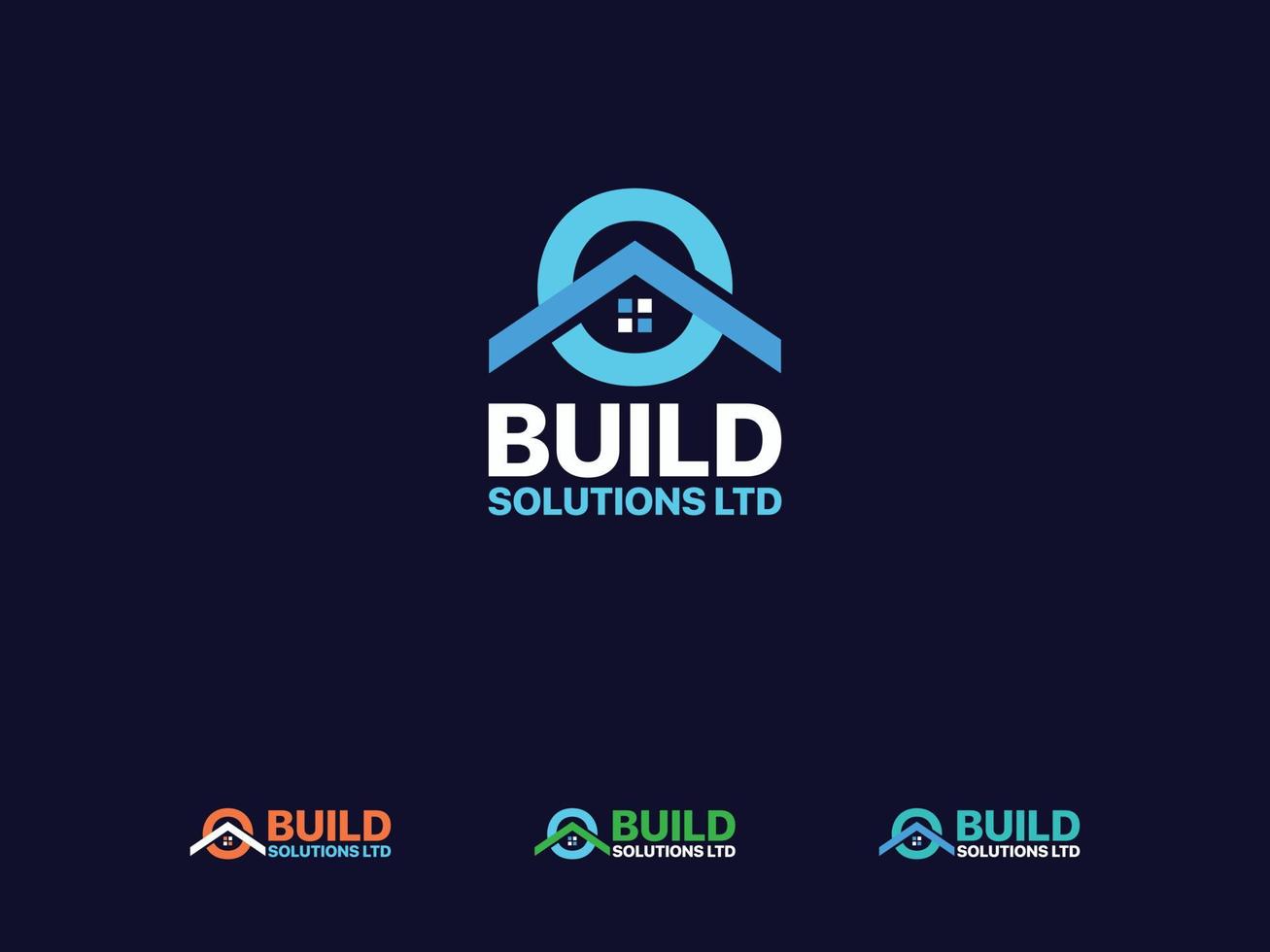 construcción de plantillas de logotipos inmobiliarios vector