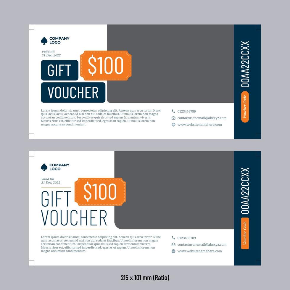 Gift voucher template with image box, Coupon background design. vector