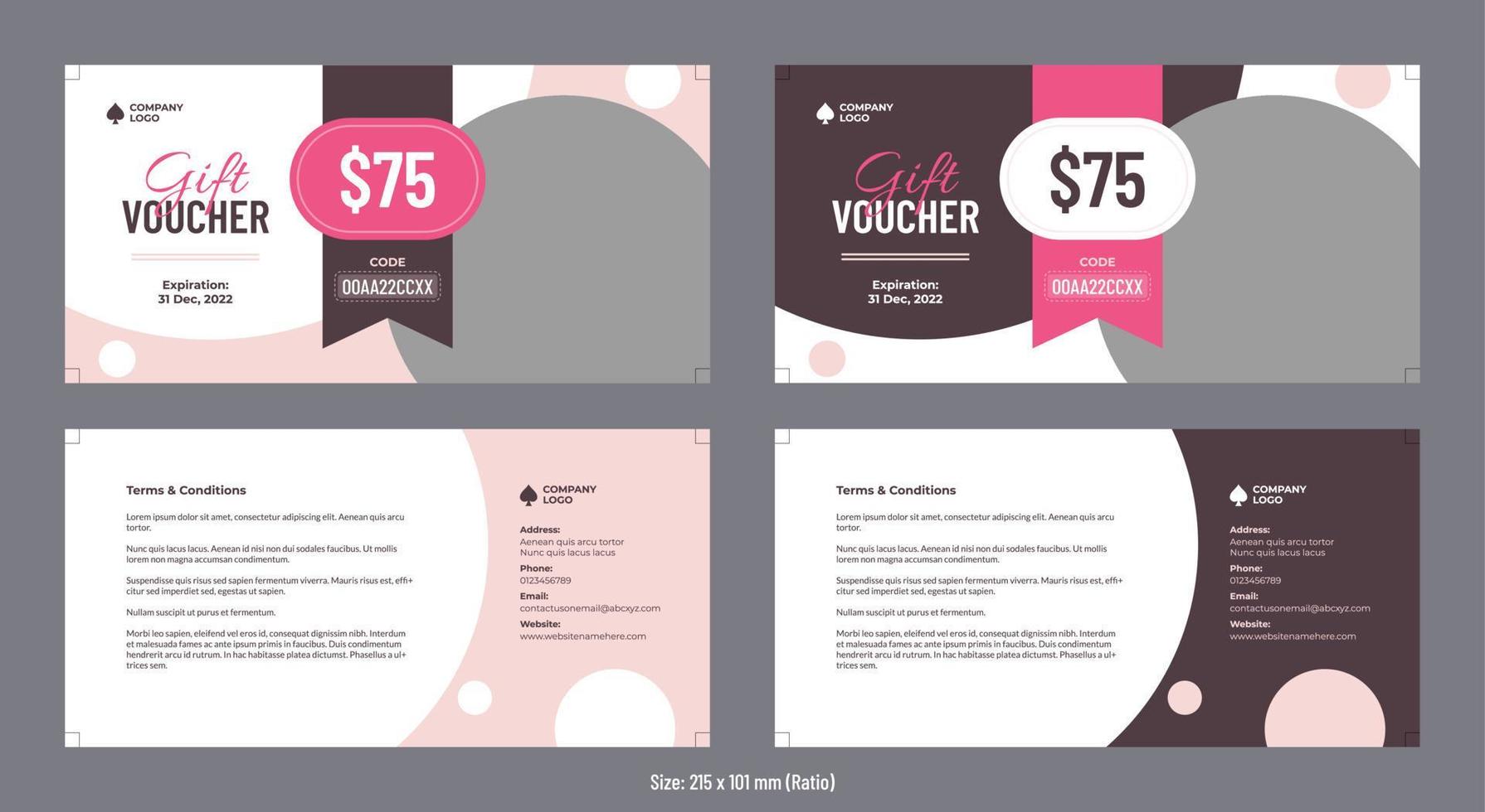 Gift voucher vector design template with image, Coupon or reward background design.