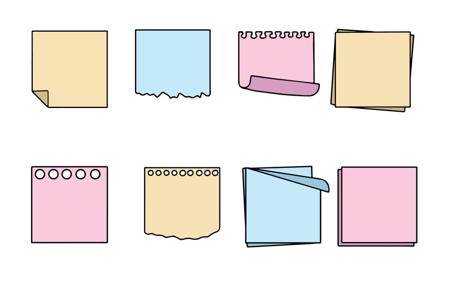 Sticker. Empty piece of paper with sticky tape. Place for reminders and text. vector