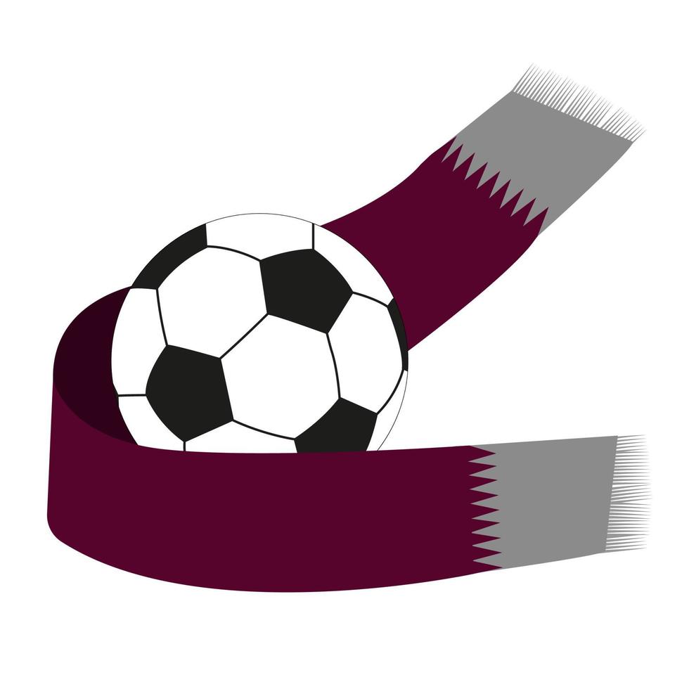 Football, soccer Ball with scarf .Vector illustration of abstract soccer,football ball vector