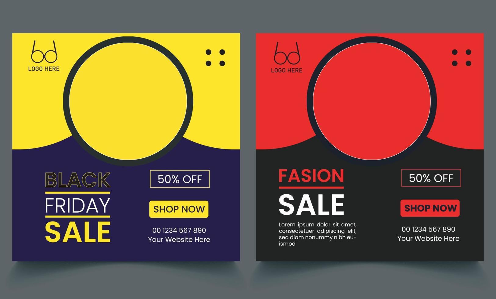 Black Friday Fashion Product Sale Social Media Post vector