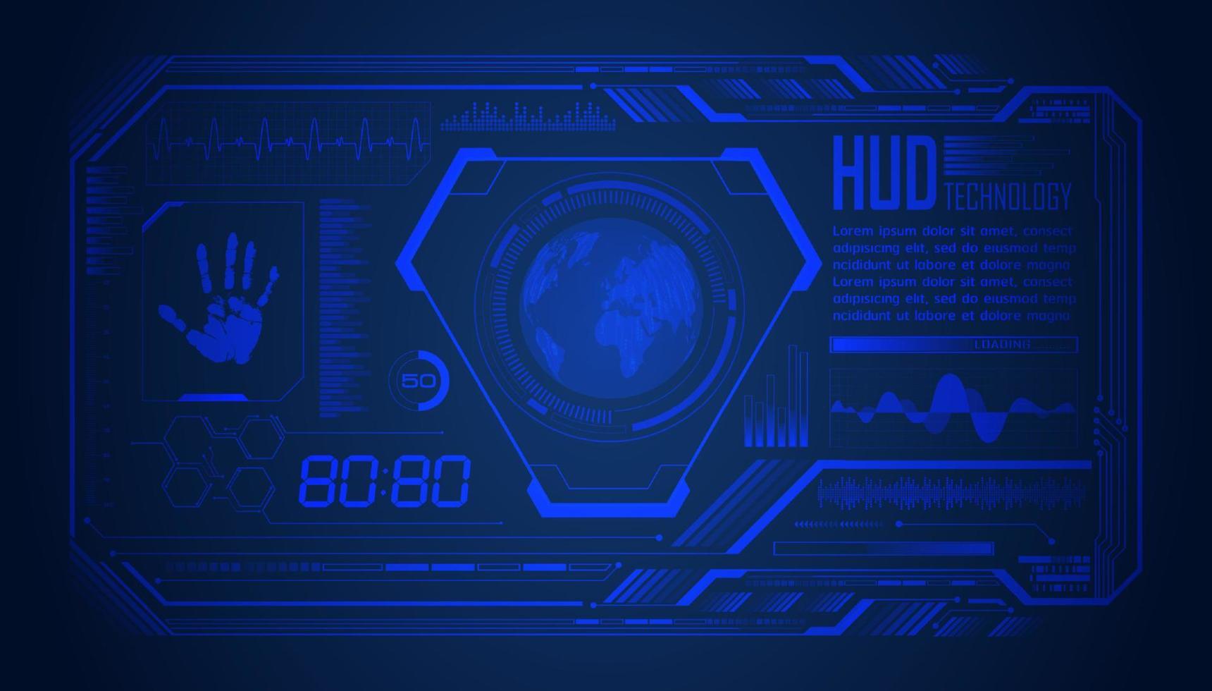 Modern HUD Technology Screen Background vector