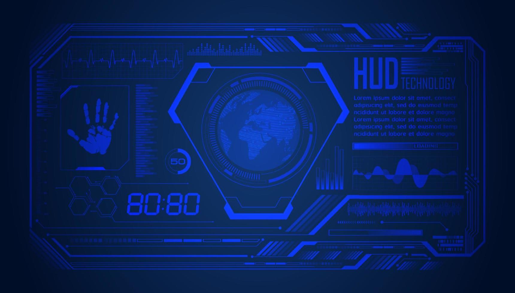 Modern HUD Technology Screen Background vector