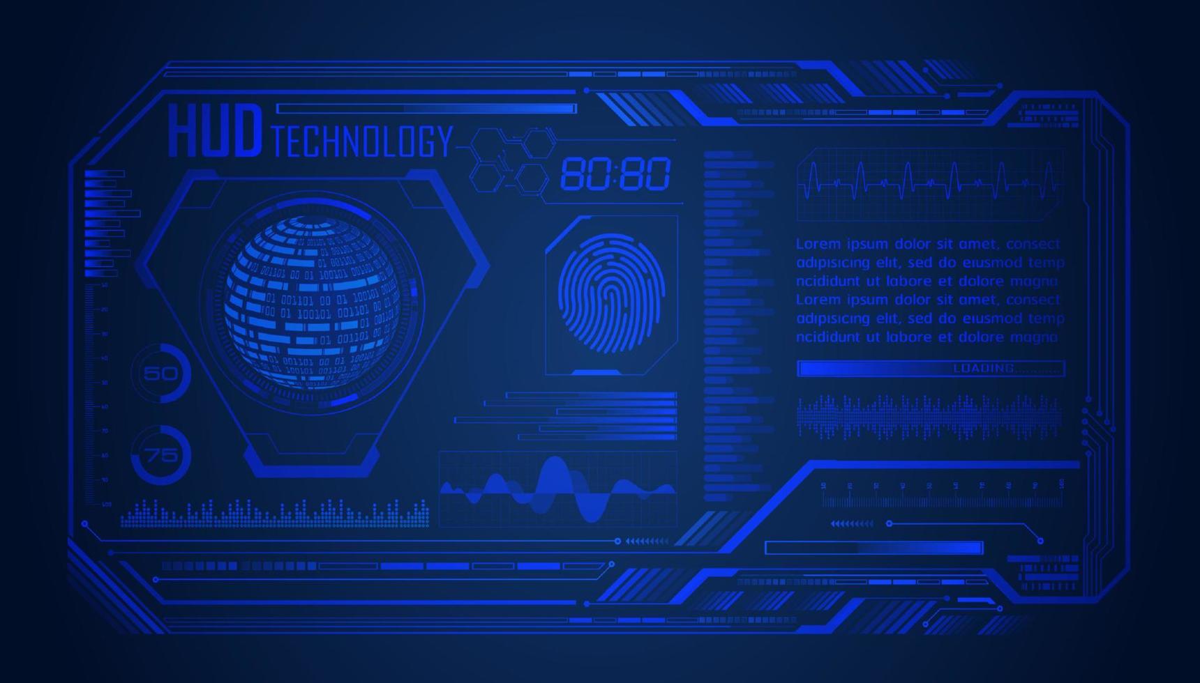 fondo de pantalla de tecnología hud moderna vector