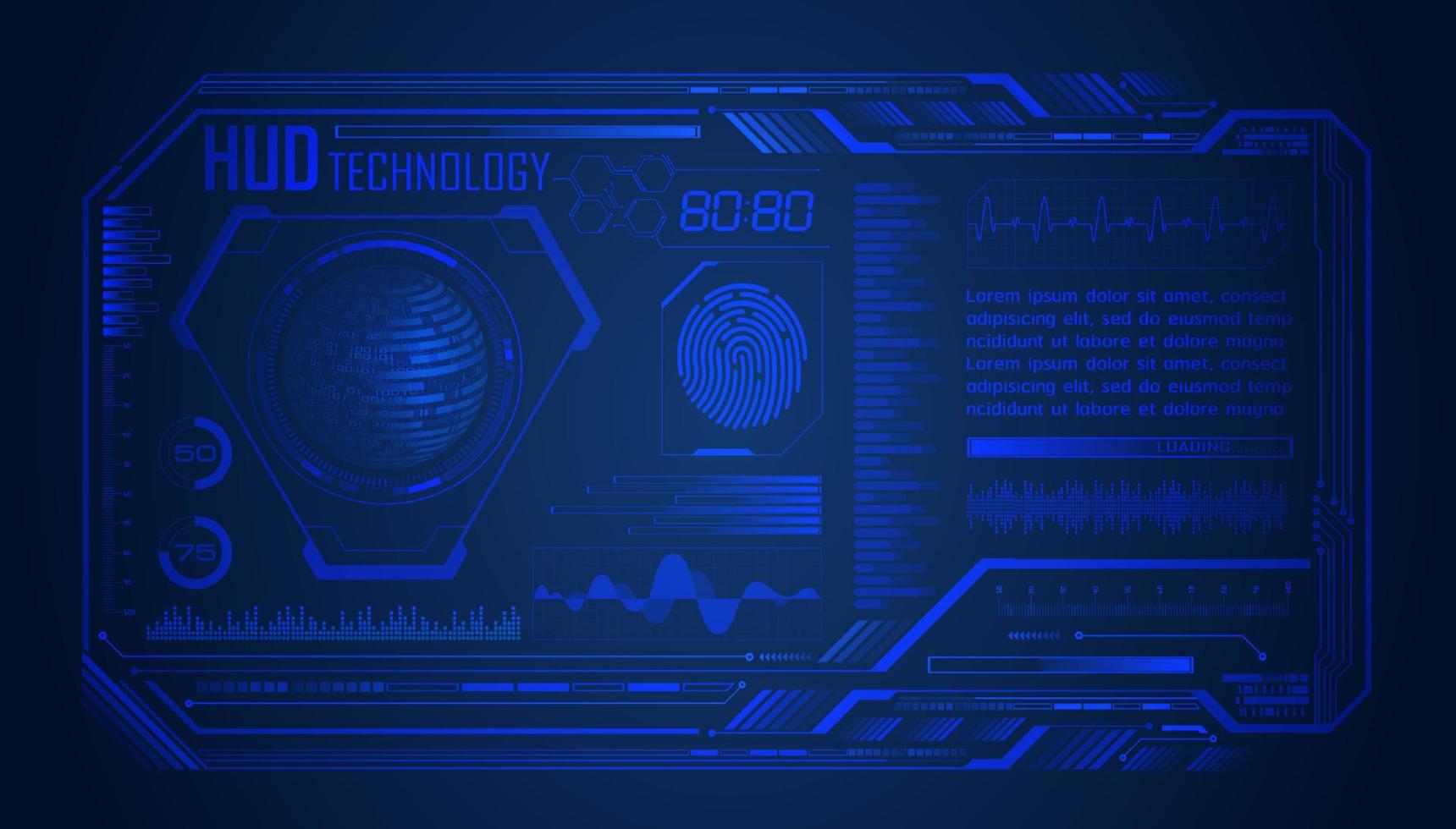 Modern HUD Technology Screen Background vector