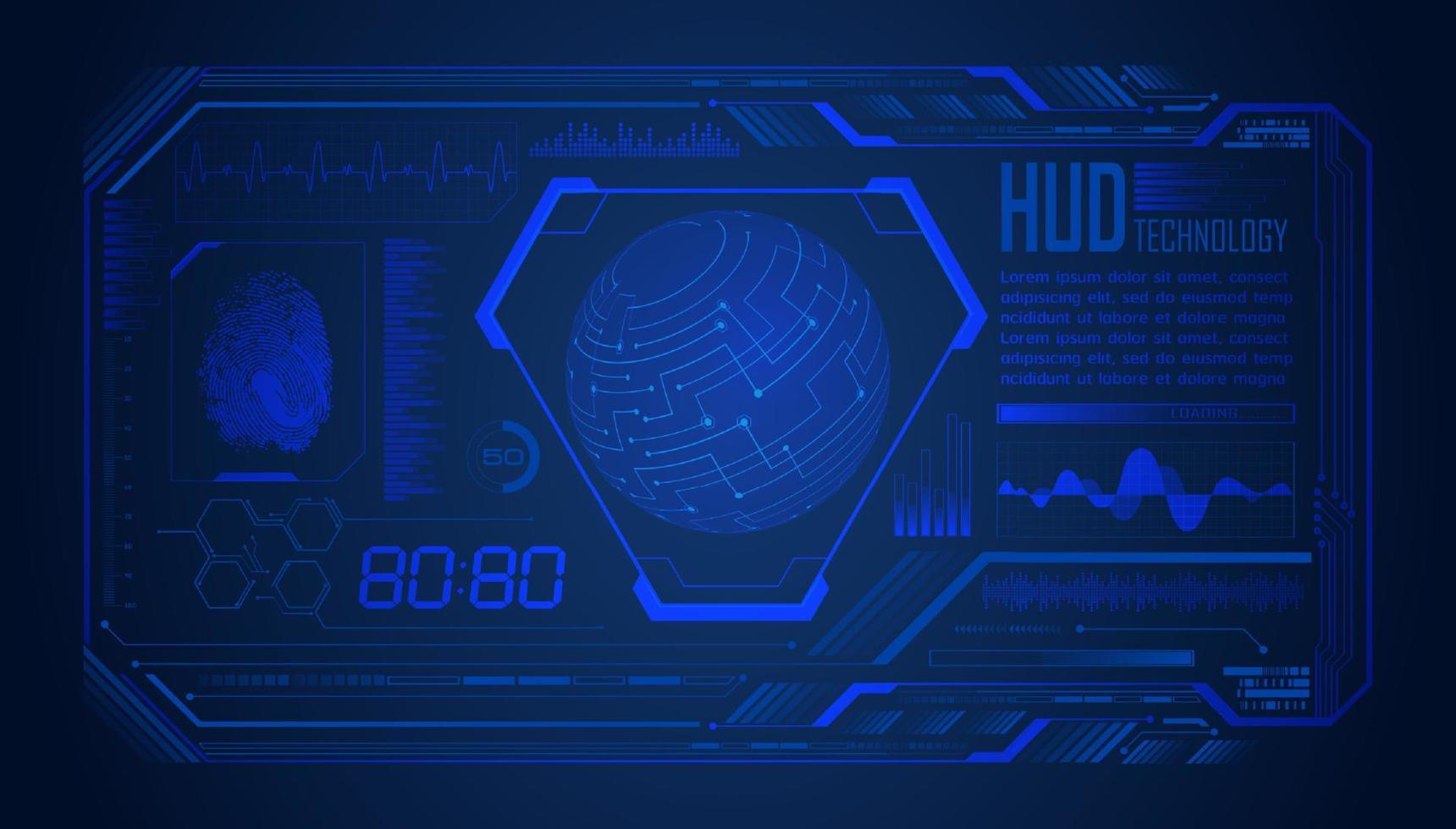 Modern HUD Technology Screen Background vector