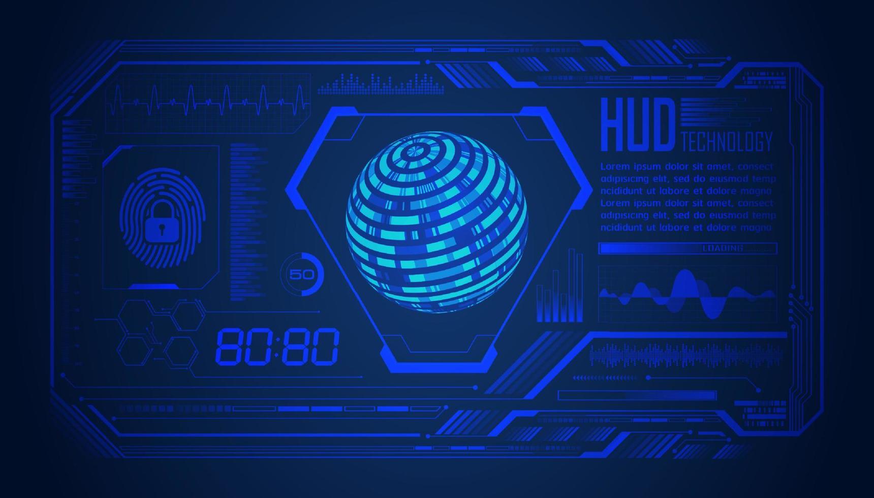 Modern HUD Technology Screen Background vector