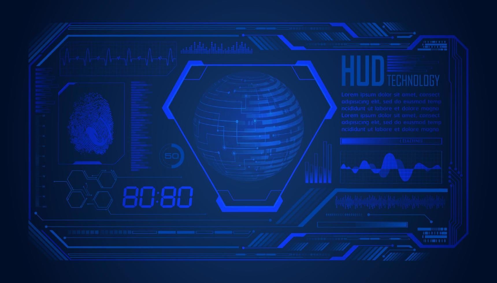 Modern HUD Technology Screen Background vector