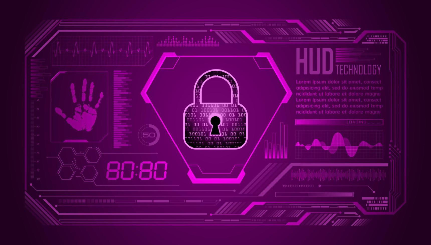 Modern HUD Technology Screen Background vector