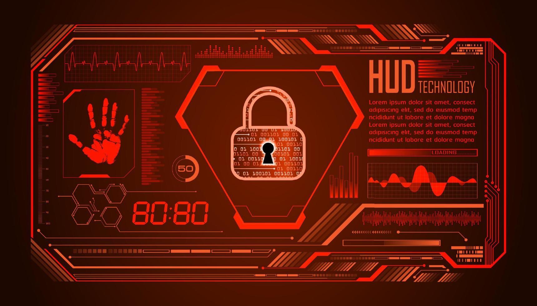 Modern HUD Technology Screen Background vector