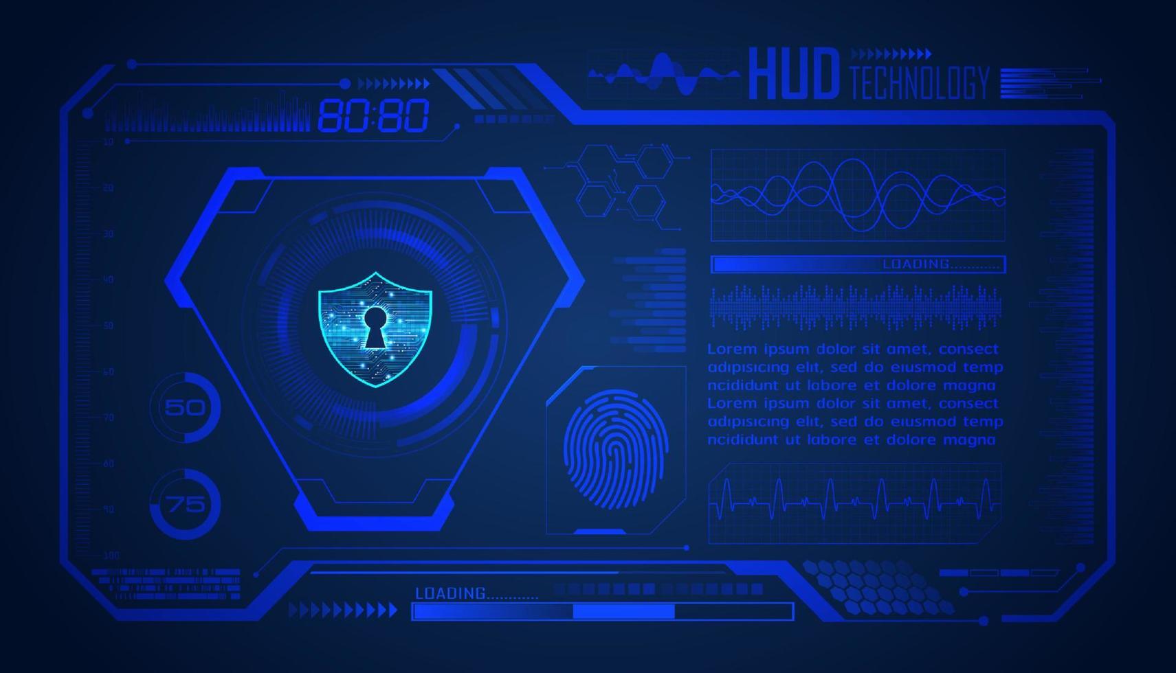 Modern HUD Technology Screen Background vector