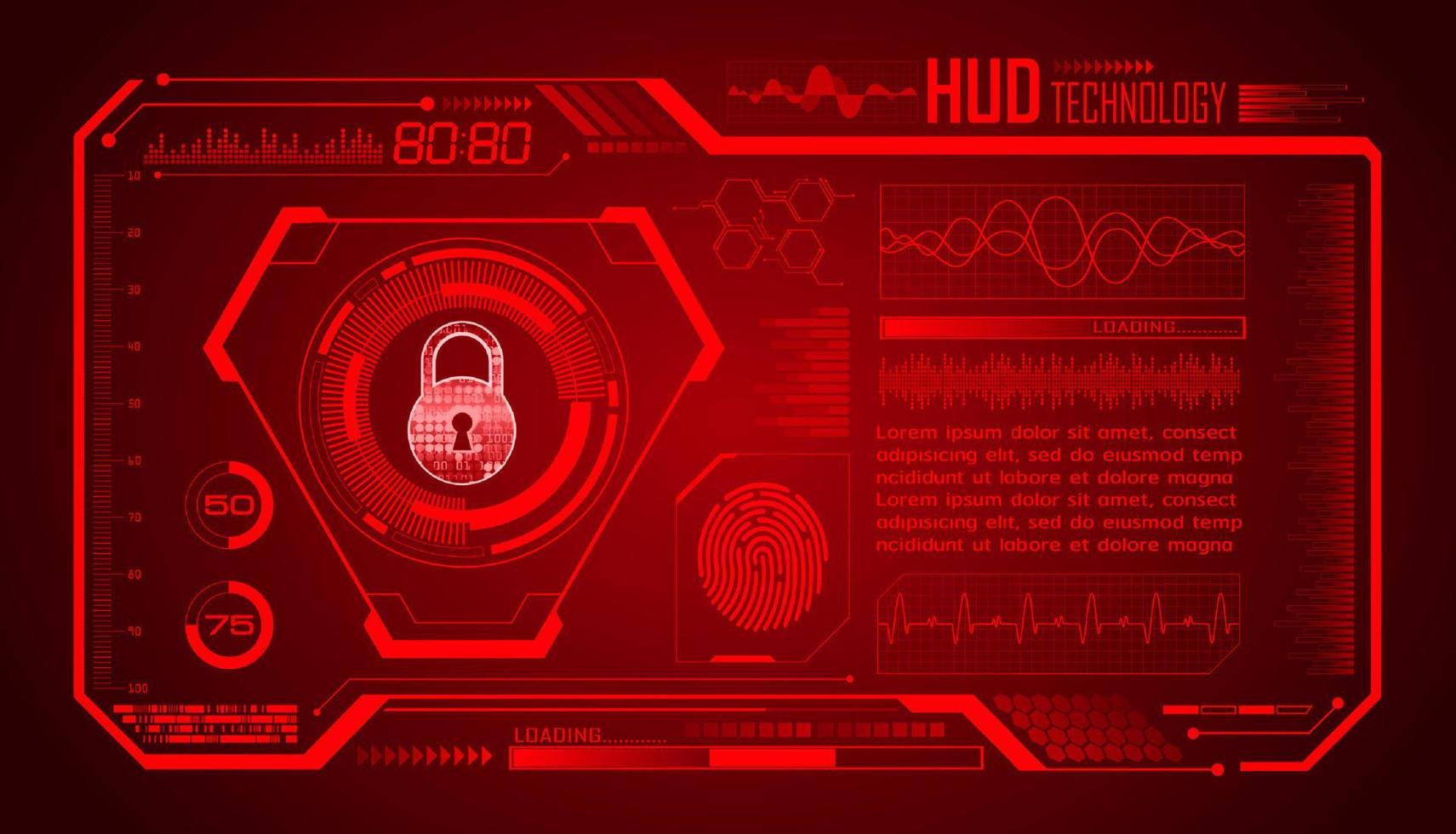 Modern HUD Technology Screen Background vector