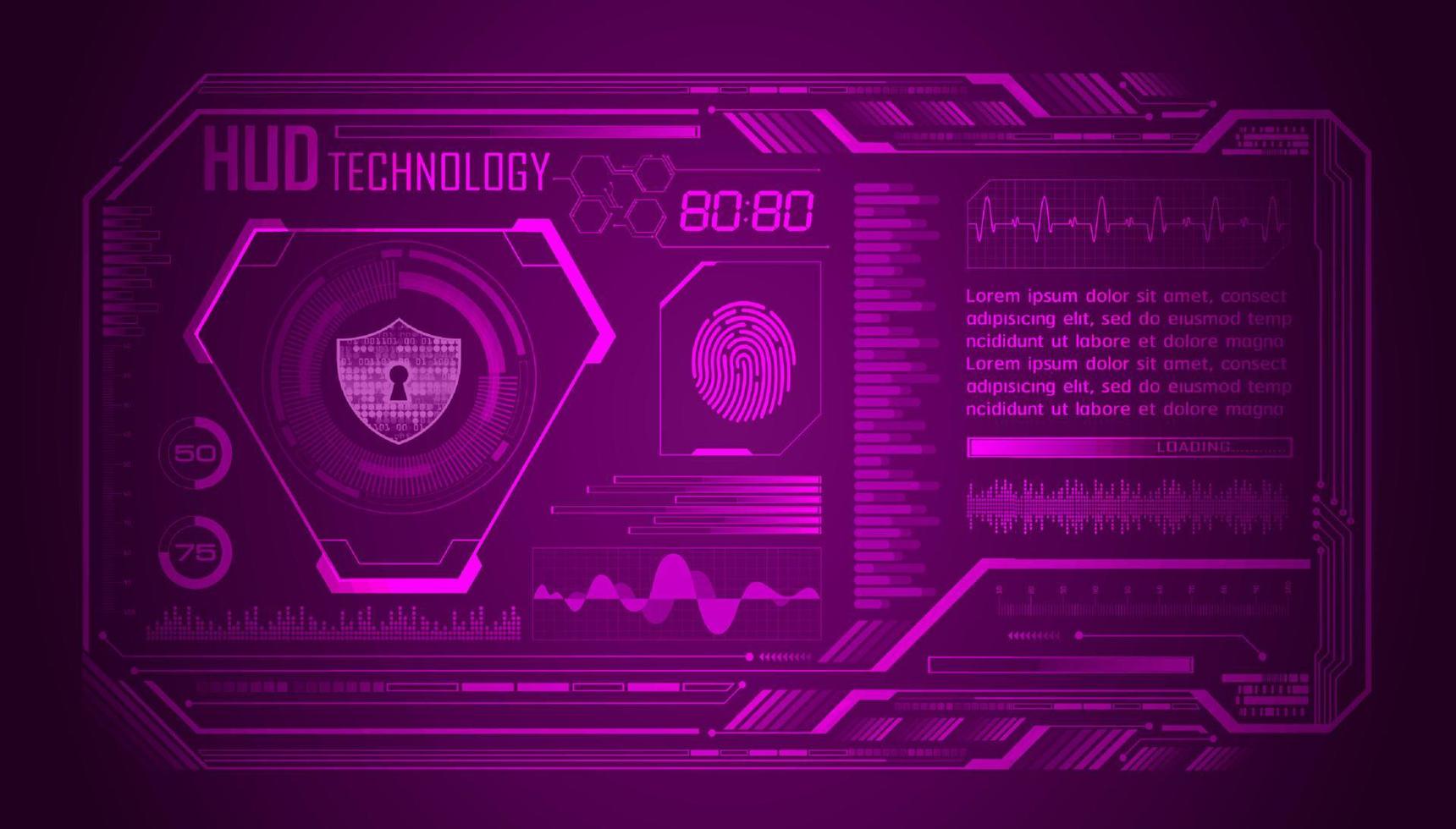 Modern HUD Technology Screen Background vector