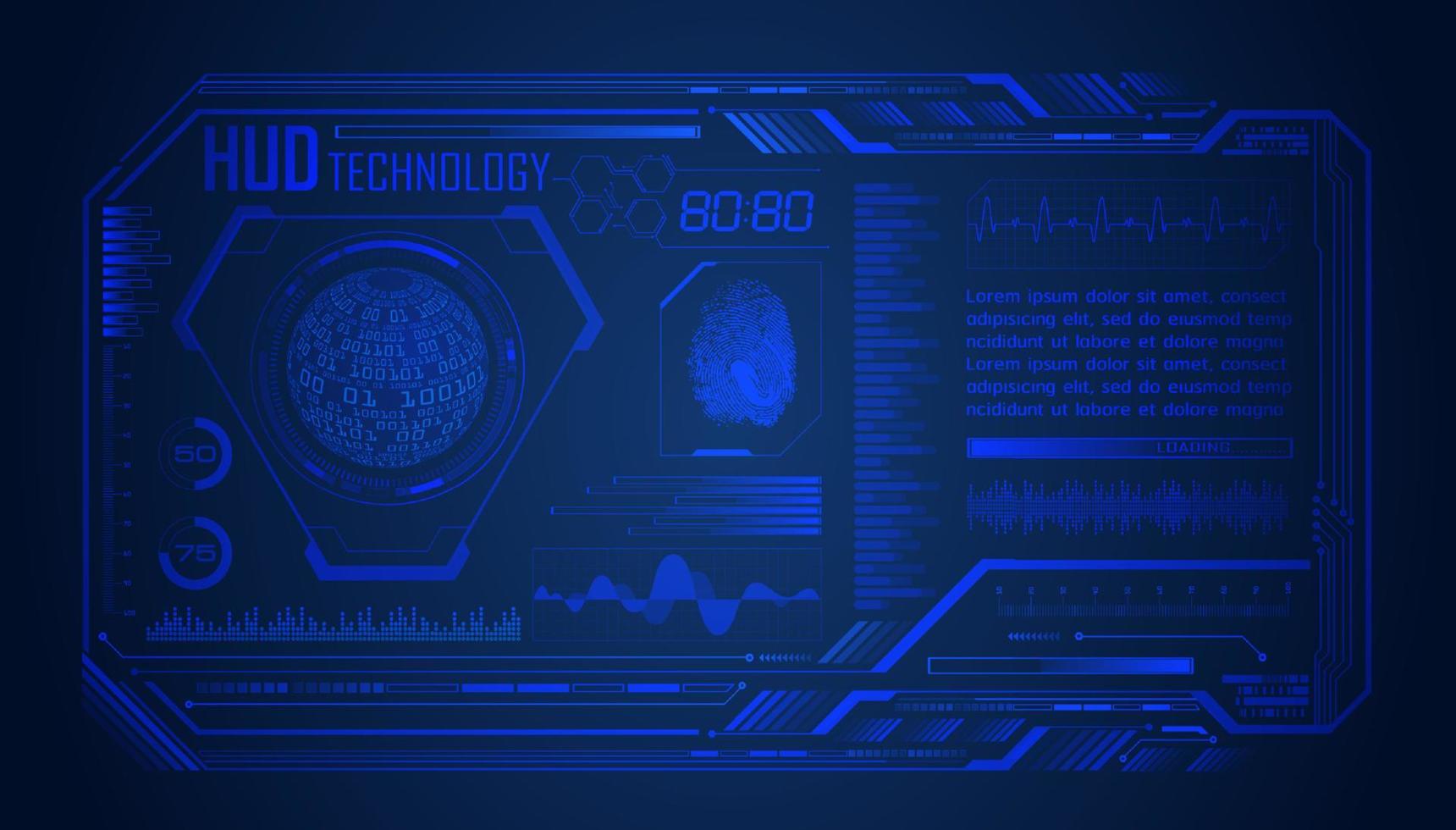 fondo de pantalla de tecnología hud moderna vector